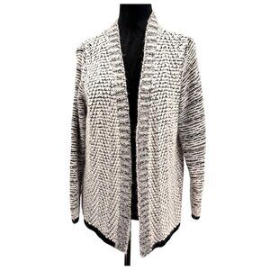 Coldwater Creek Cardigan Sweater‎ Womens 1X SOFT Open Knit Chevron Alpaca Blend